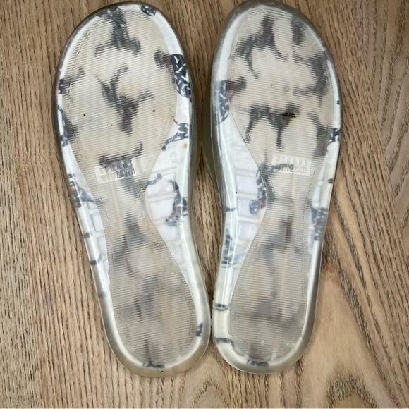 Stuart Weitzman Crystal Embellished Clear Jelly Flat Summer Slides Size 6 - Picture 4 of 6